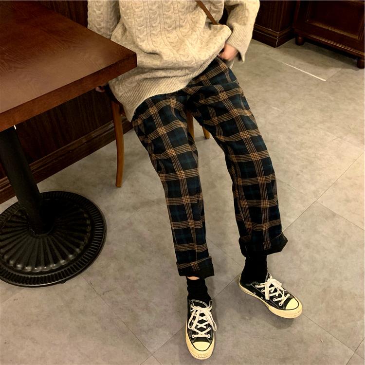 90s Kids Pants in Plaid Check - Image 2
