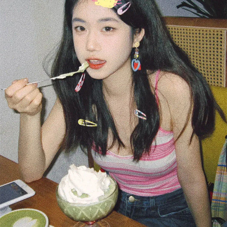 90s Striped Crop Cami Top - Image 6