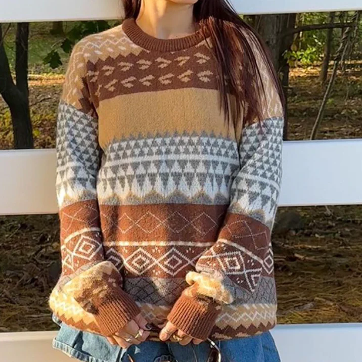 90s Striped Pullover Downtown Sweater - Image 2