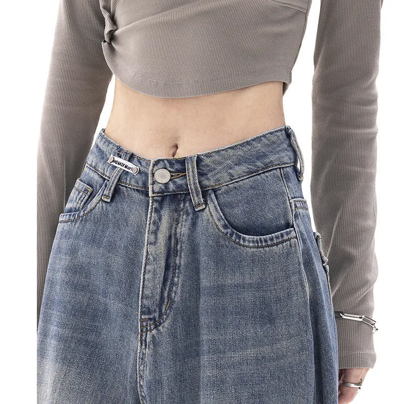 90s Washed High Waist Boyfriend Jeans - Image 11
