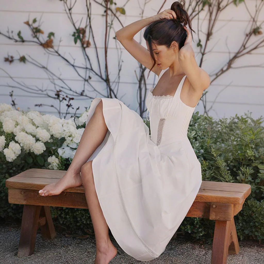 A-Line Lace Panel Dress - Image 5