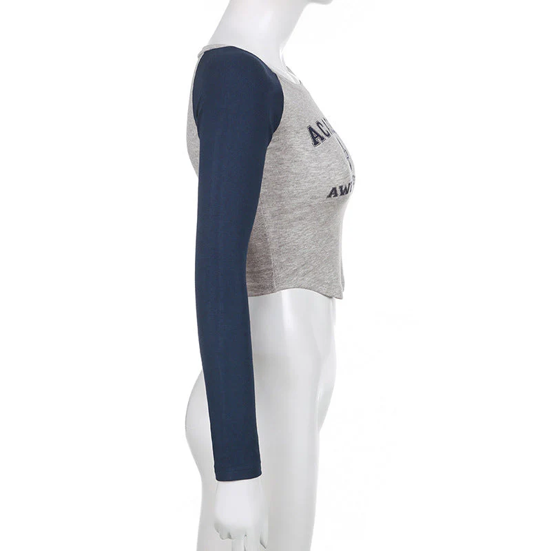 Academy Raglan Long Sleeve Crop Top - Image 8