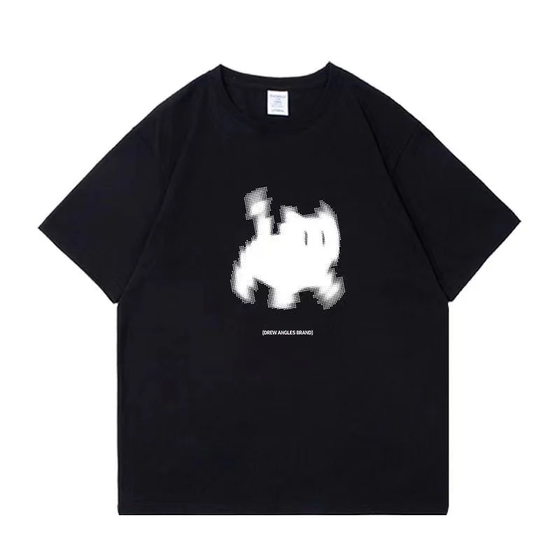 Aesthetic Black Cat Print Oversized T-shirt - Image 11