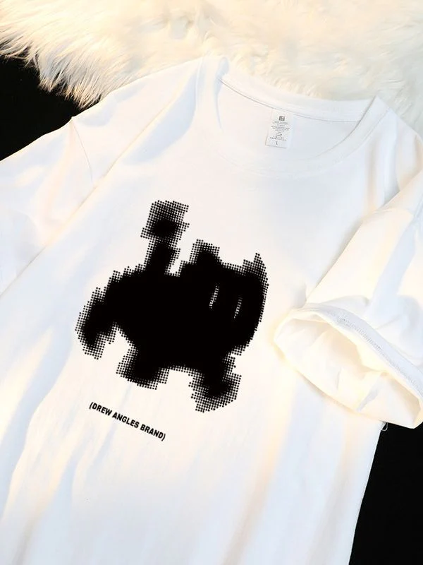 Aesthetic Black Cat Print Oversized T-shirt - Image 6