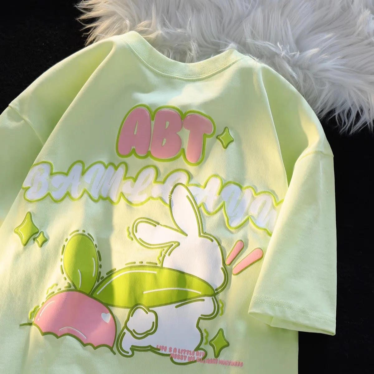 Aesthetic Cartoon Print Oversized T-shirt