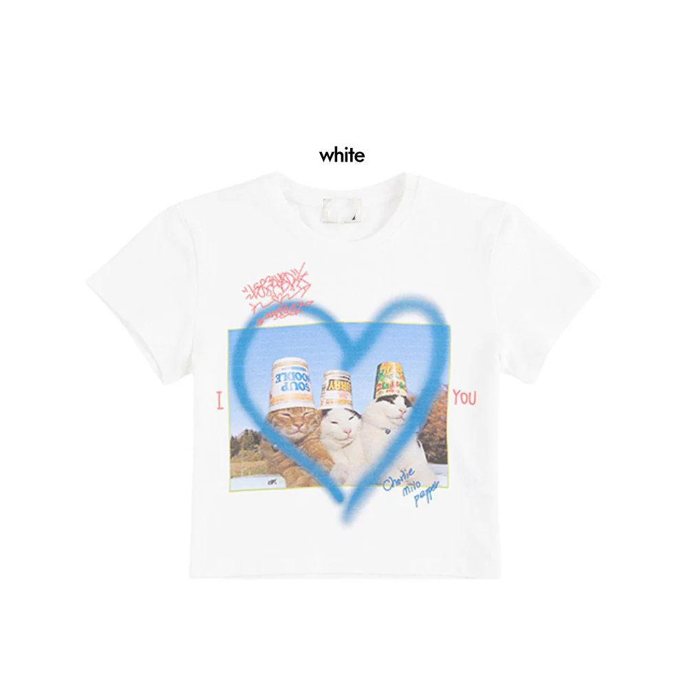 Aesthetic Cats Print Y2K Crop Top - Image 6