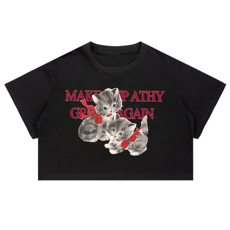 Aesthetic Kitten Graphic Crop Top - Image 9