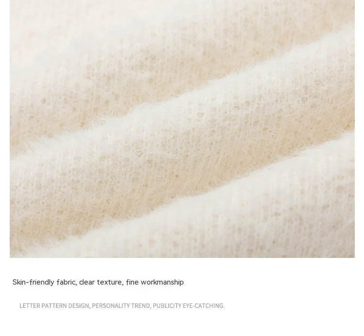 Aesthetic Rabbit Print Oversized Sweater - Image 5
