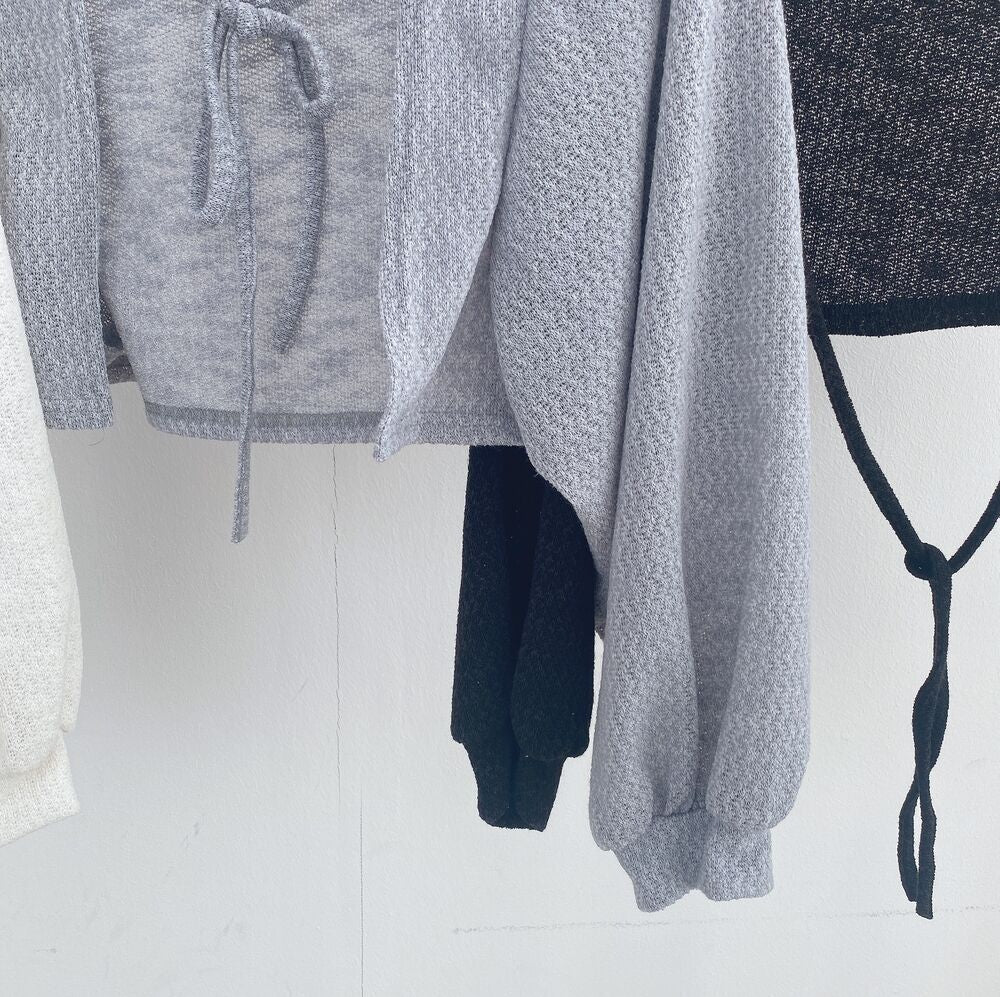Aesthetic Tie Knitted Cardigan - Image 8