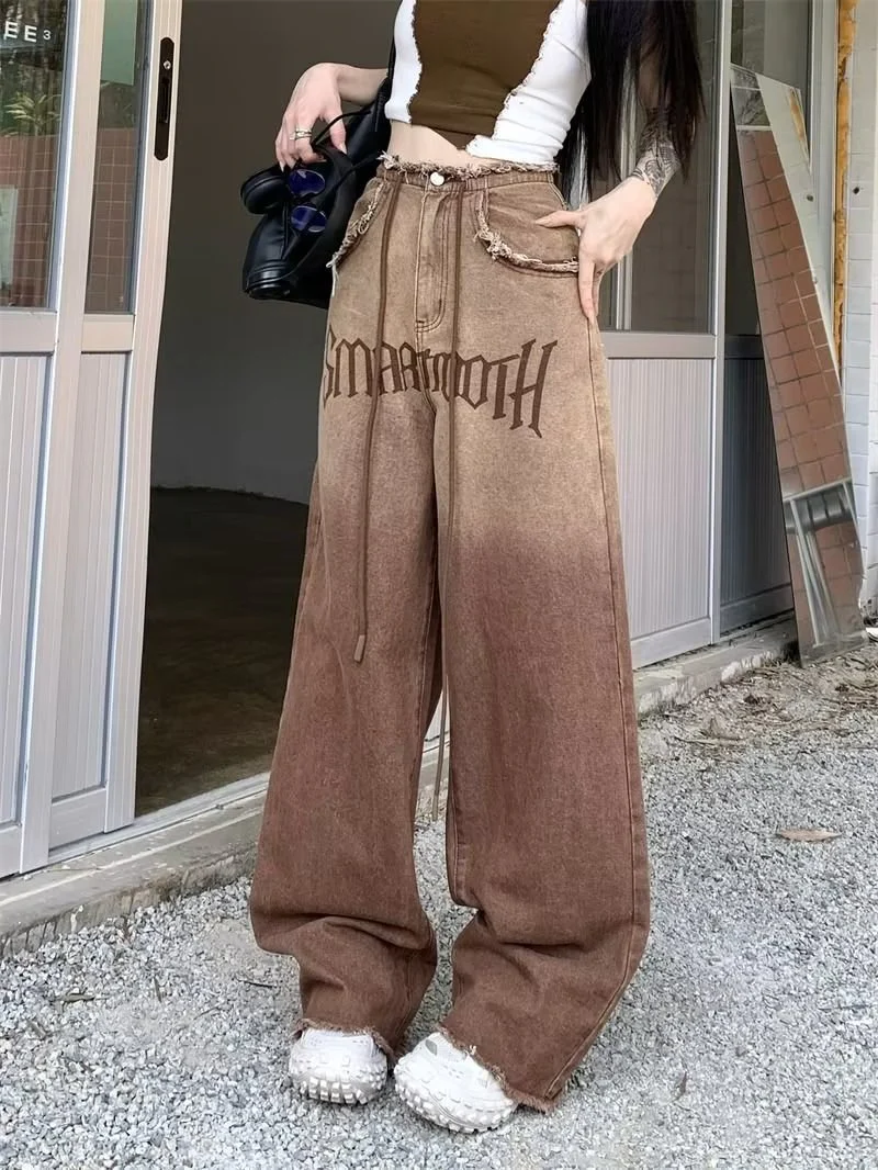 American Style Gradient Slimming Boyfriend Jeans - Image 4