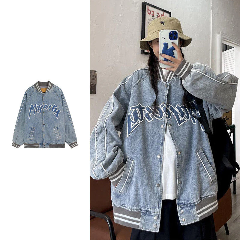American Style Print Denim Jacket - Image 4
