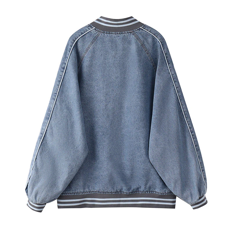 American Style Print Denim Jacket - Image 6