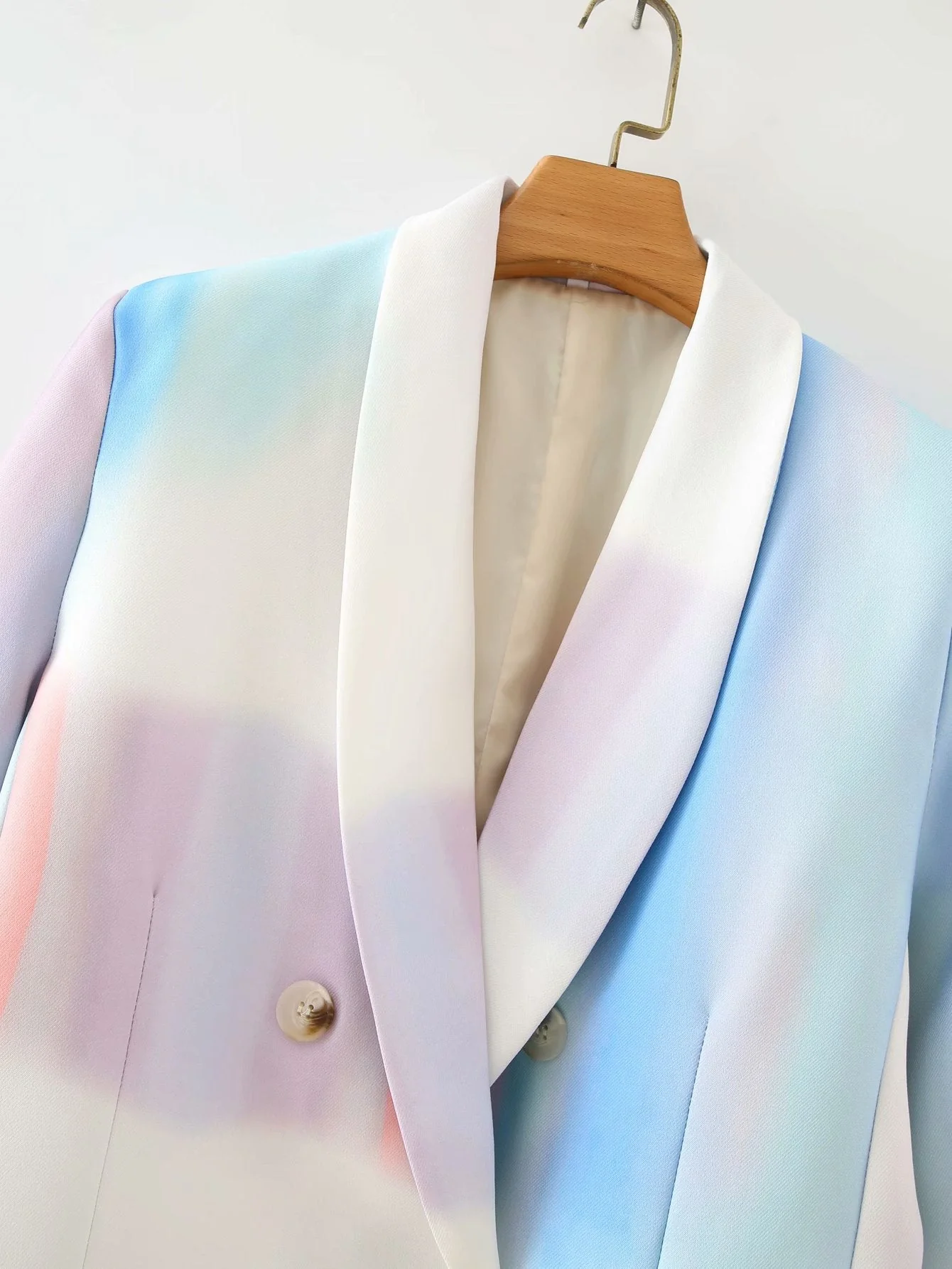 Autumn Green Fruit Collar Chalk Suit Jacket - Image 2