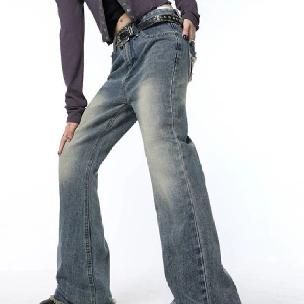 Back Star Patchwork Flare Jeans - Image 6
