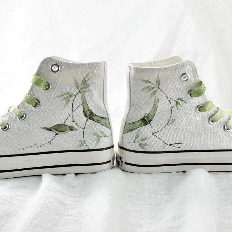 Bamboo Bird Hand Painted Shoes - Image 2