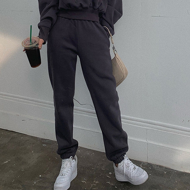 Basic Solid Hooded Tracksuit Set - Image 17