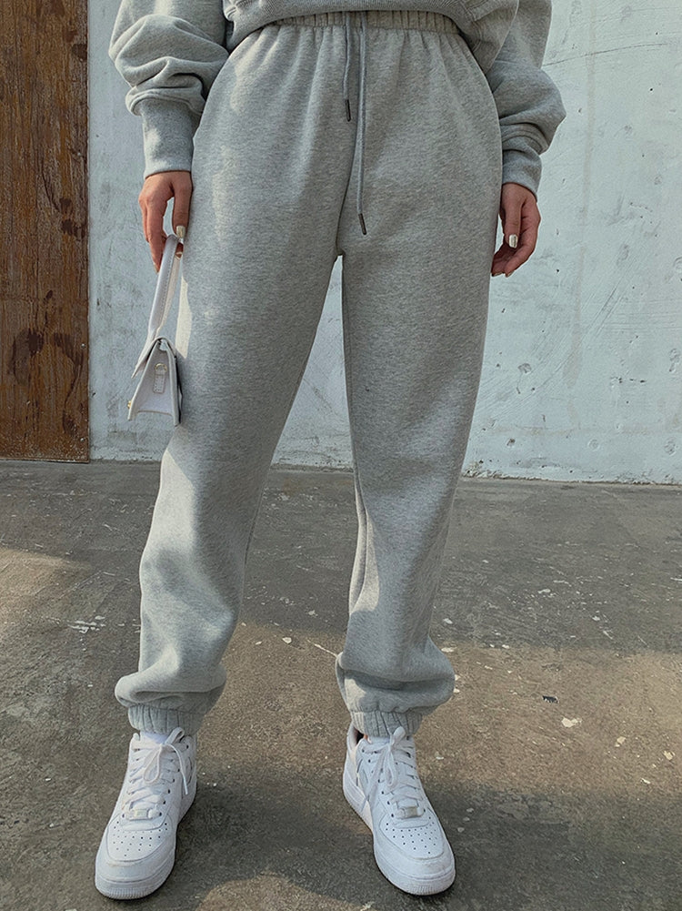Basic Solid Hooded Tracksuit Set - Image 7