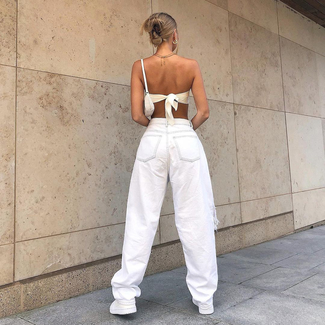Big Hole White Jeans - Image 5