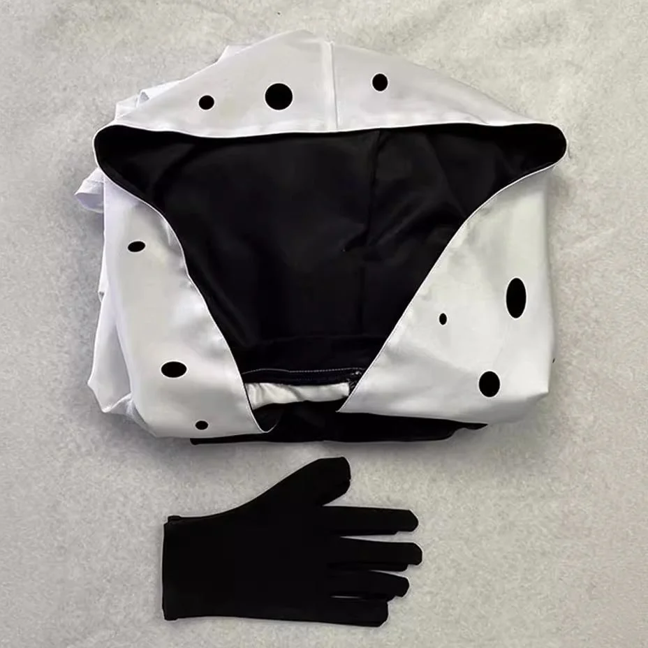 Black And White Witch Cruella Cosplay Dress - Image 7