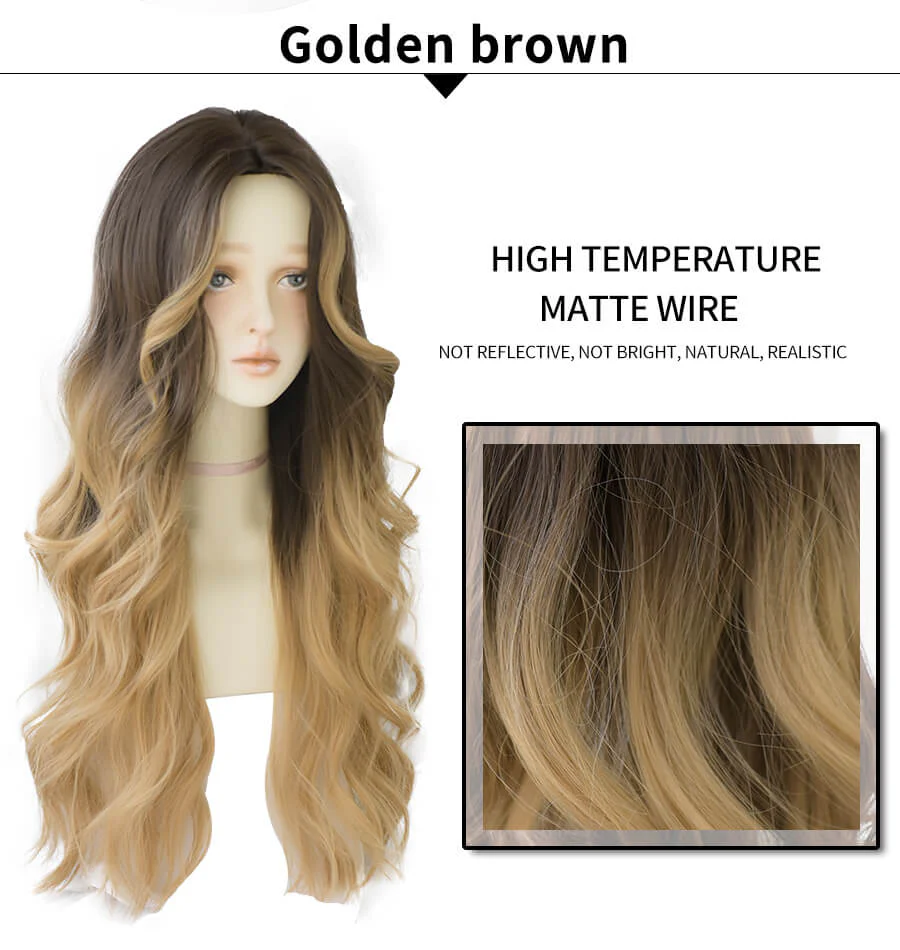 Blonde Long Straight Wave Omber Cosplay Wig - Image 5