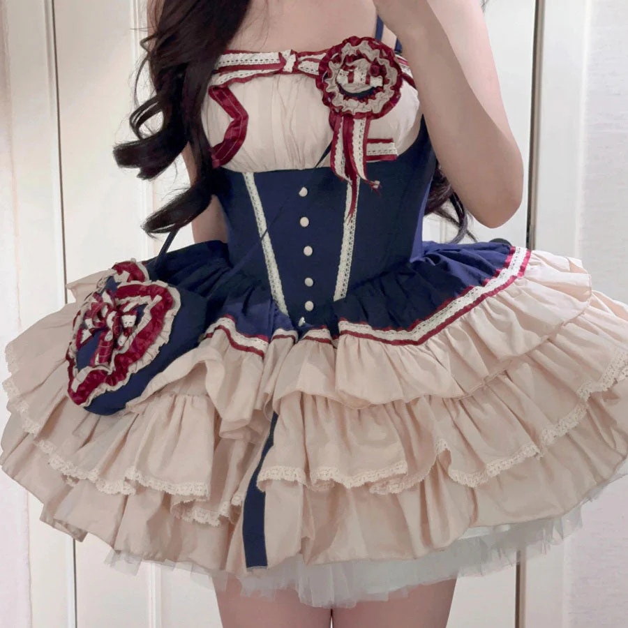 Blue Bow Flower Dress - Image 2