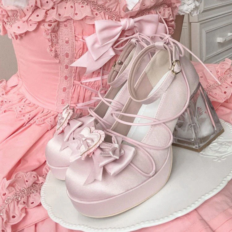 Bow Elegant Heels Shoes - Image 4