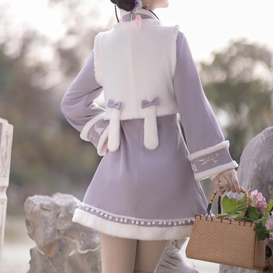 Bow Flower Bunny Dress Set - Image 2