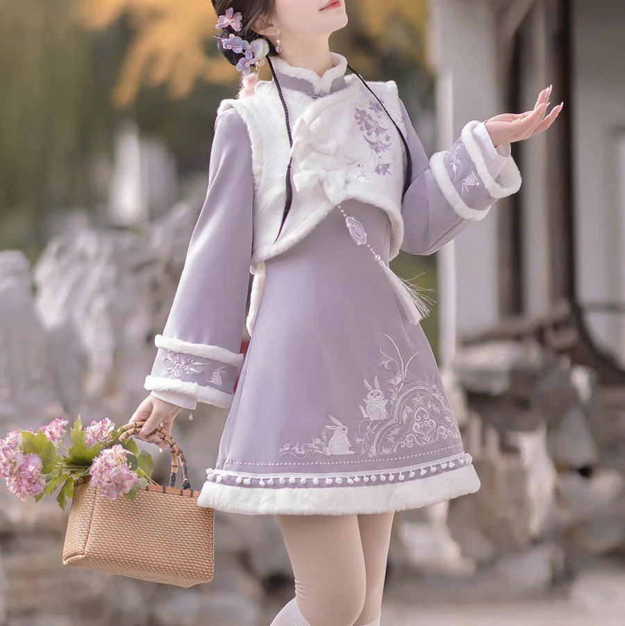 Bow Flower Bunny Dress Set - Image 6