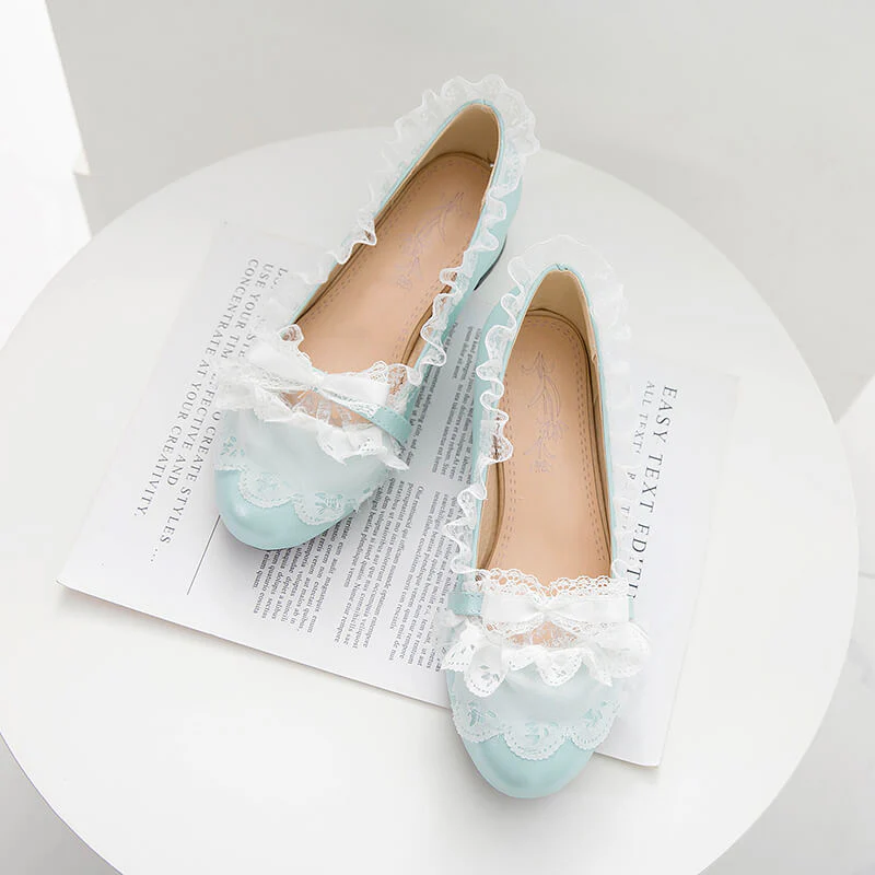 Bow Lace Lolita Shoes - Image 4