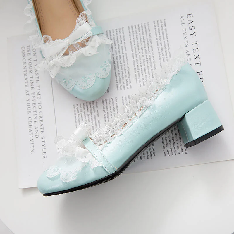 Bow Lace Lolita Shoes - Image 5