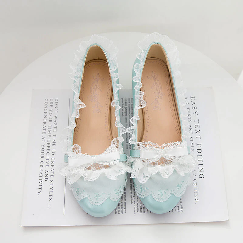 Bow Lace Lolita Shoes - Image 6