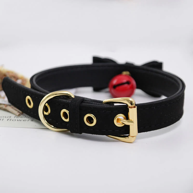 Bow Leather Buckle Bell Necklace - Image 2