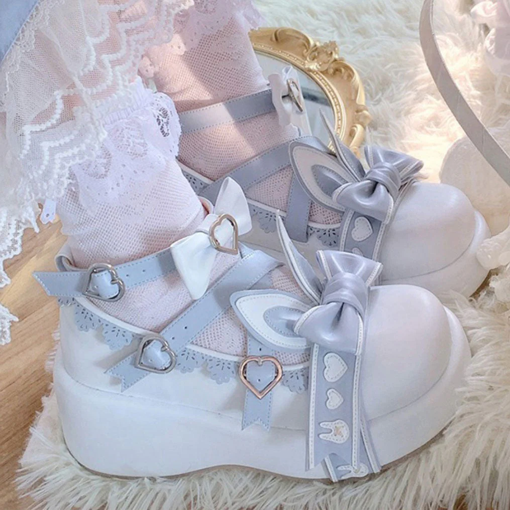 Bow Rabbit Ears Platform Shoes - Image 2