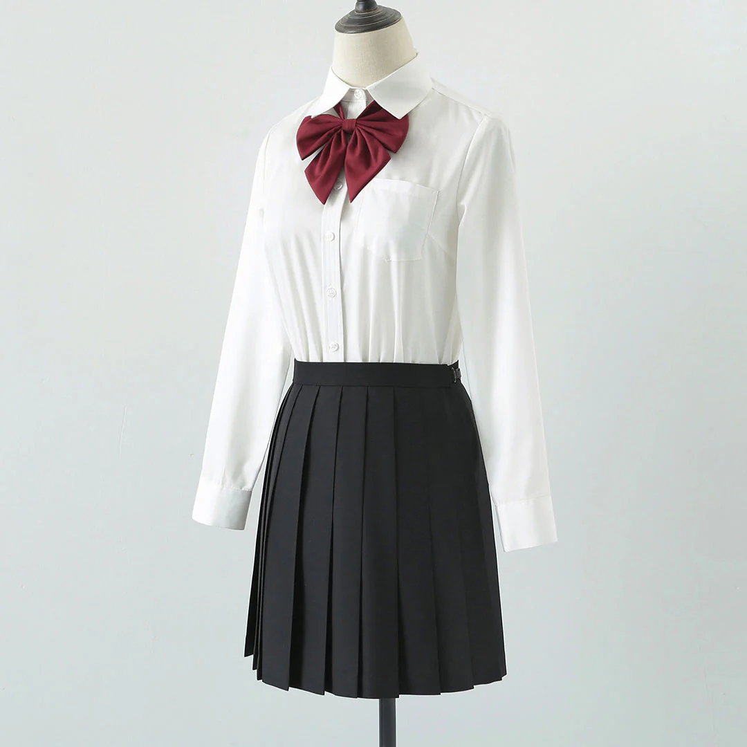 Bow Shirt Jk Pleated Skirt Uniform Set - Image 2