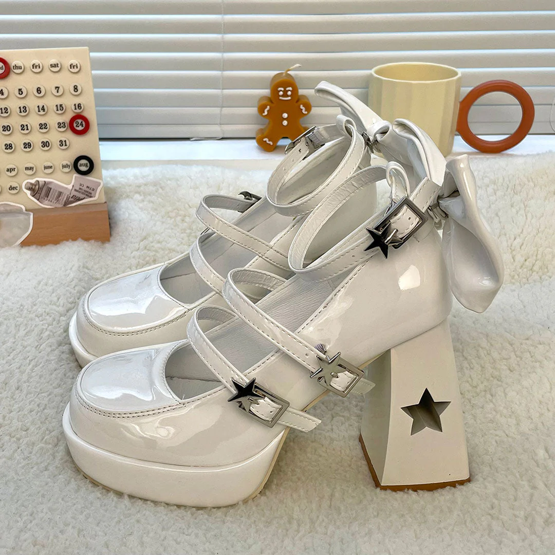 Bow Star Moon Heels Shoes - Image 3