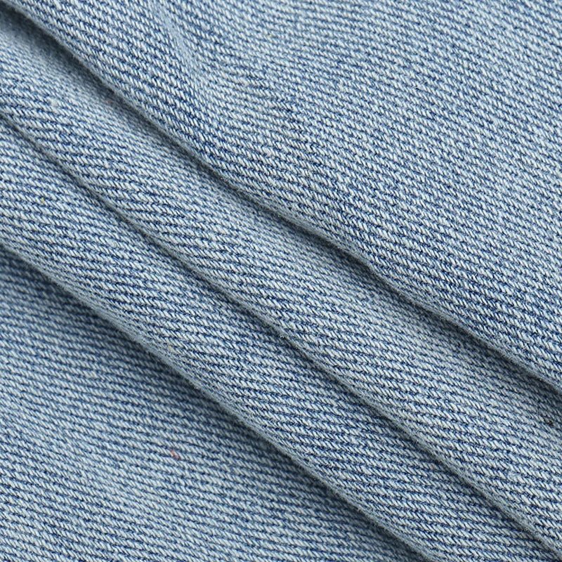 Buckle Belt Strapless Denim Mini Dress - Image 5