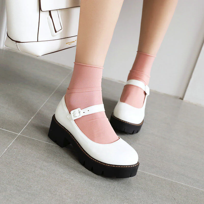 Buckled Lolita Student Shoes - Image 3