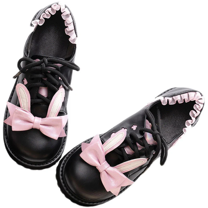 Bunny Bow Lolita Shoes - Image 2