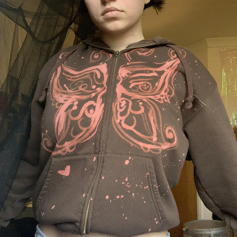 Butterfly Fairy Grunge Hoodie - Image 3