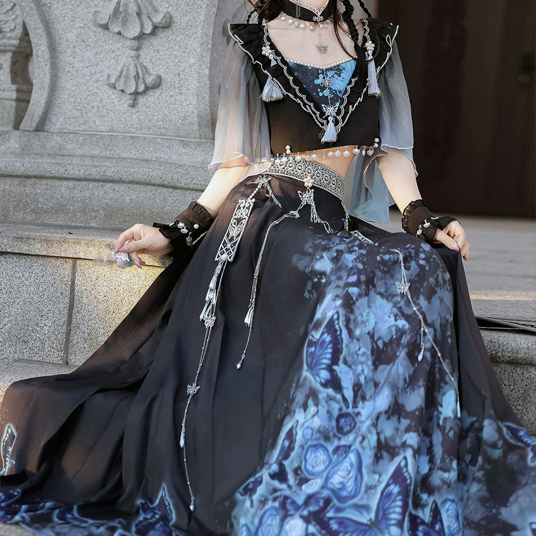 Butterfly Flower Hanfu Set - Image 2