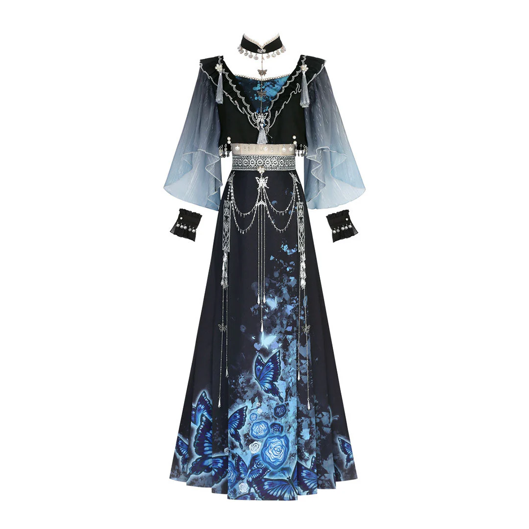 Butterfly Flower Hanfu Set - Image 3