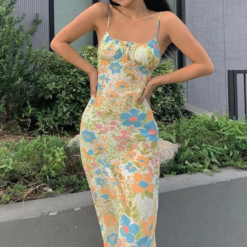 Casual Flowers Long Dress - Image 2