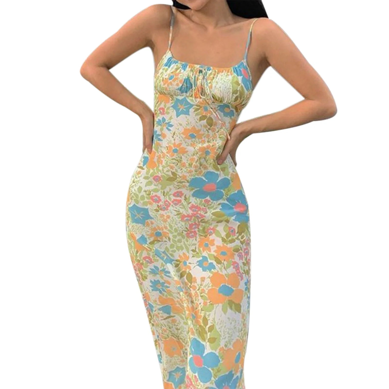 Casual Flowers Long Dress - Image 5