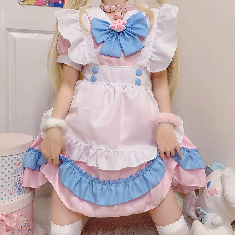 Cat Bow Maid Uniform Dress - Image 3