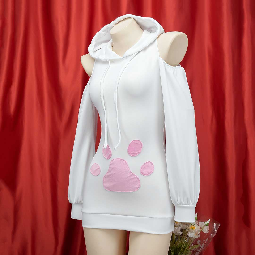 Cat Paw Bunny Ears Hoodie - Image 3