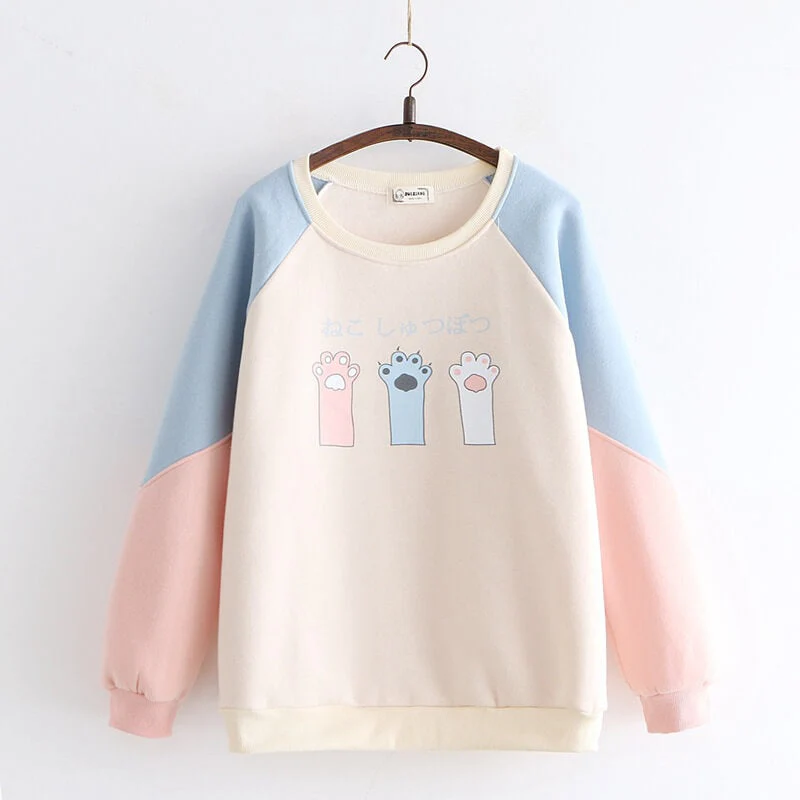 Cat Paw Pullover Sweatshirt - Image 2