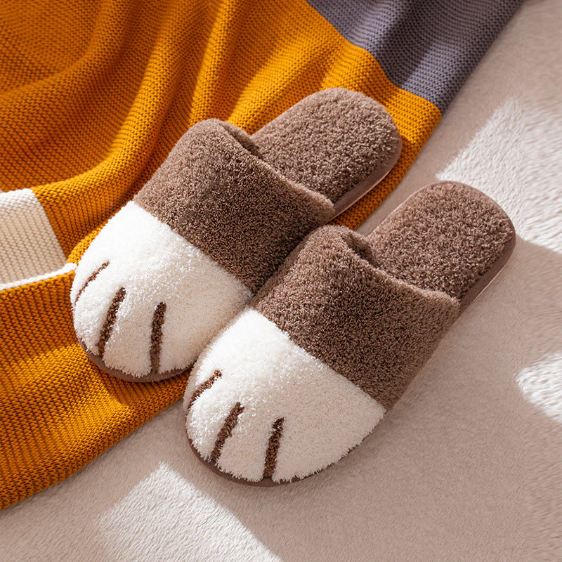 Cat's claw plush slippers - Image 3