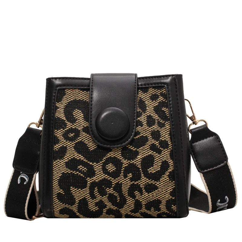 Checkerboard Leopard Print Square Bag - Image 2