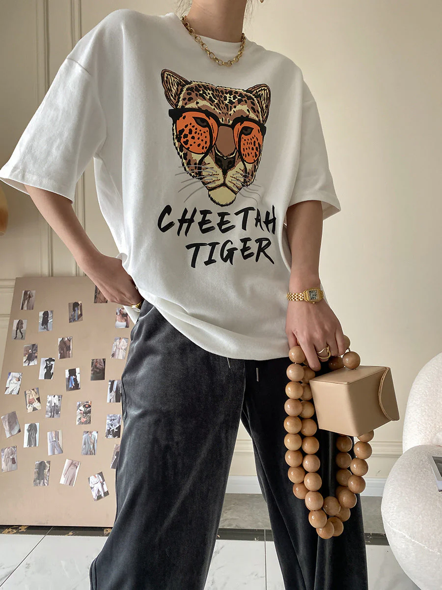 Cheetah Tiger Vintage T-shirt - Image 5