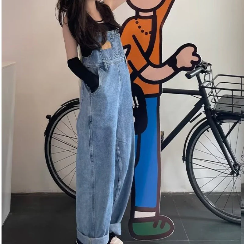 Classic Boyfriend Fit Denim Overall - Image 5